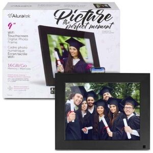 Aluratek Inc 9 Wifi Digital Photo Frame W/ Touchscreen Ips Display & 16 Gb Memor